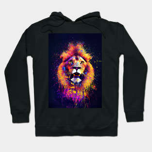 Splatter Paint Lion Hoodie